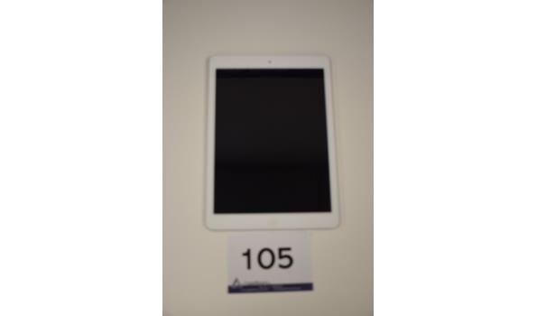 tablet APPLE, type A1475, werking niet gekend, mogelijks icloud locked, zonder kabels